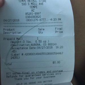 Proof of shipment 📦